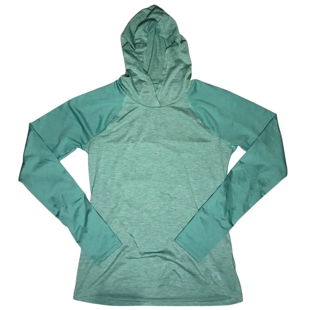 The North Face Womens FlashDry Teal Long Sleeve Performance Hoodie S/P XL234099